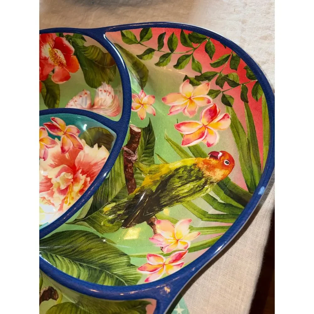 Tommy Bahama Melamine Tropical Divided Serving Platter